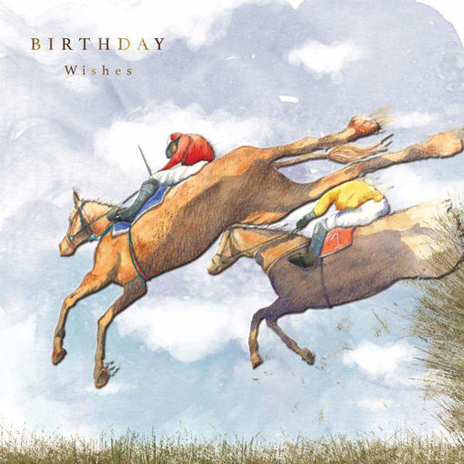 Picture of BIRTHDAY WISHES CARD HORSES